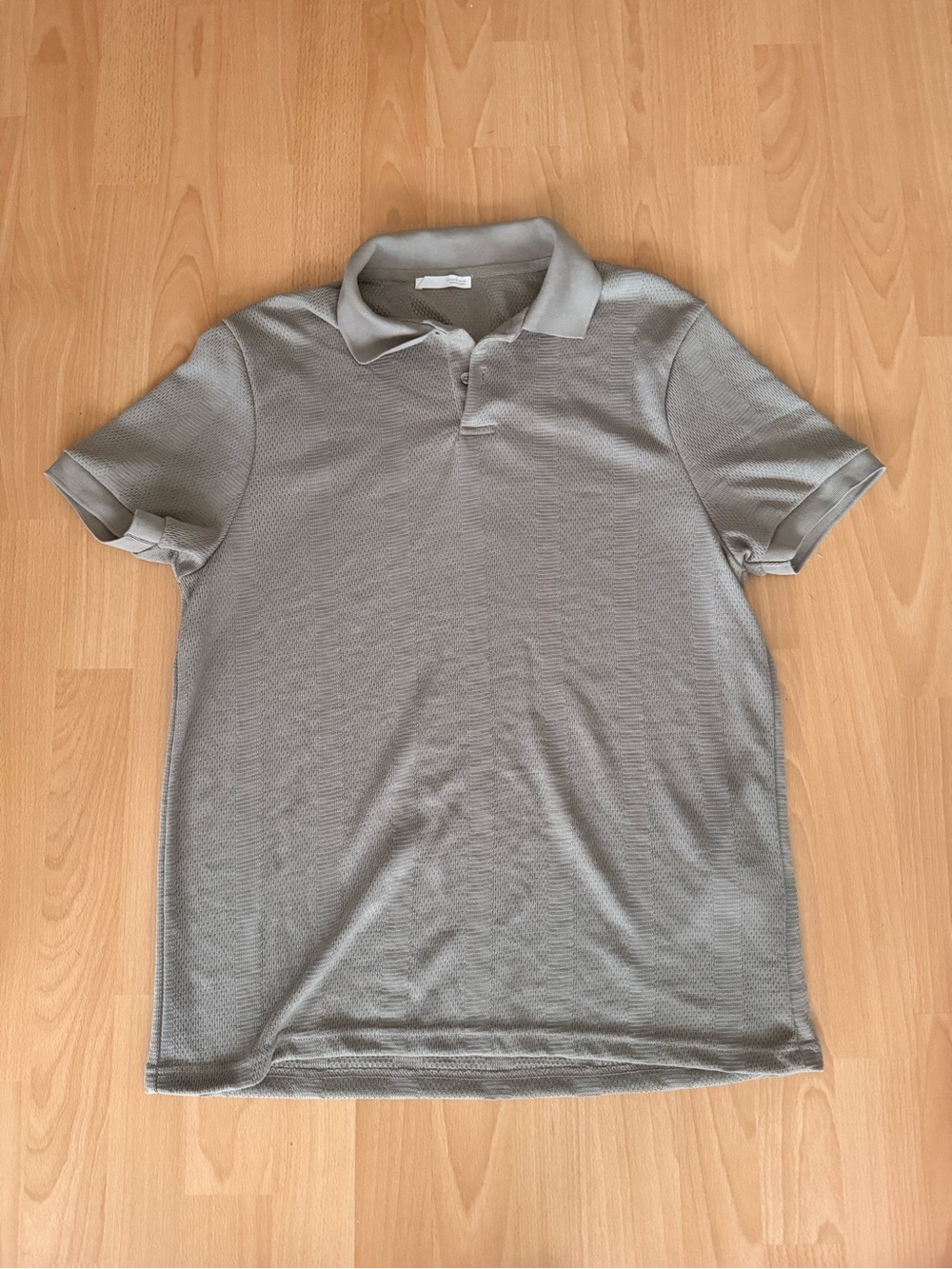 Zara Men's Light Grey Polo Shirt